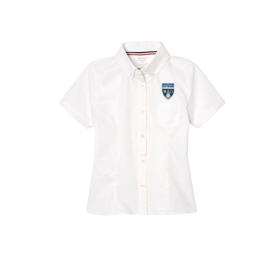 Girls White Short Sleeve Oxford White Uplift Williams
