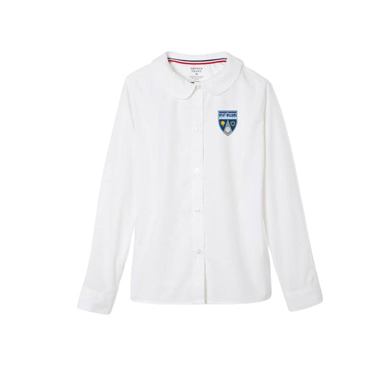 Girls Long Sleeve Modern Peter Pan Collar Blouse Uplift Williams
